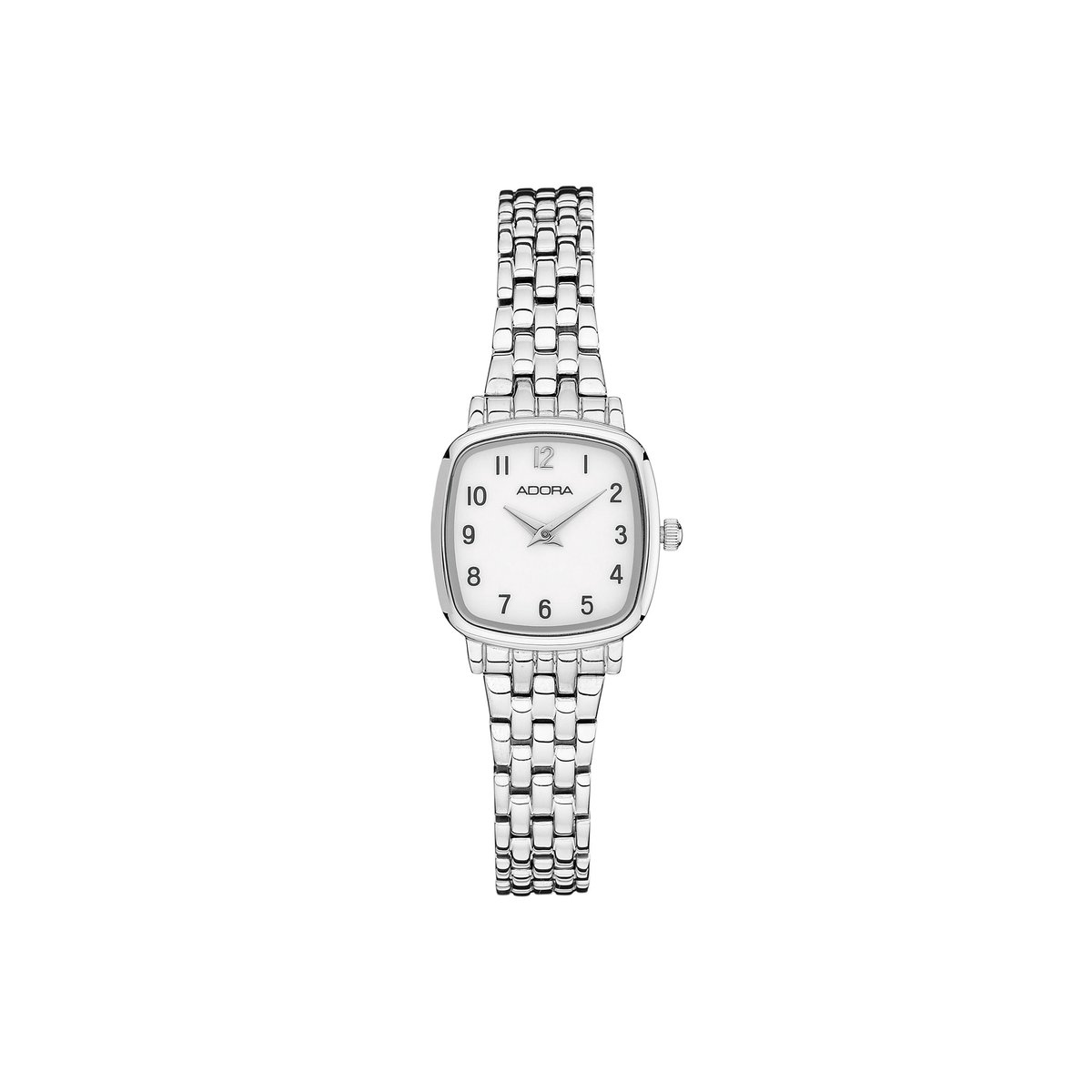 Adora AT5689 Dameshorloge Zilver - Elegant Smal Design met Roestvrijstalen Band - 21 mm Klassieke Wijzerplaat