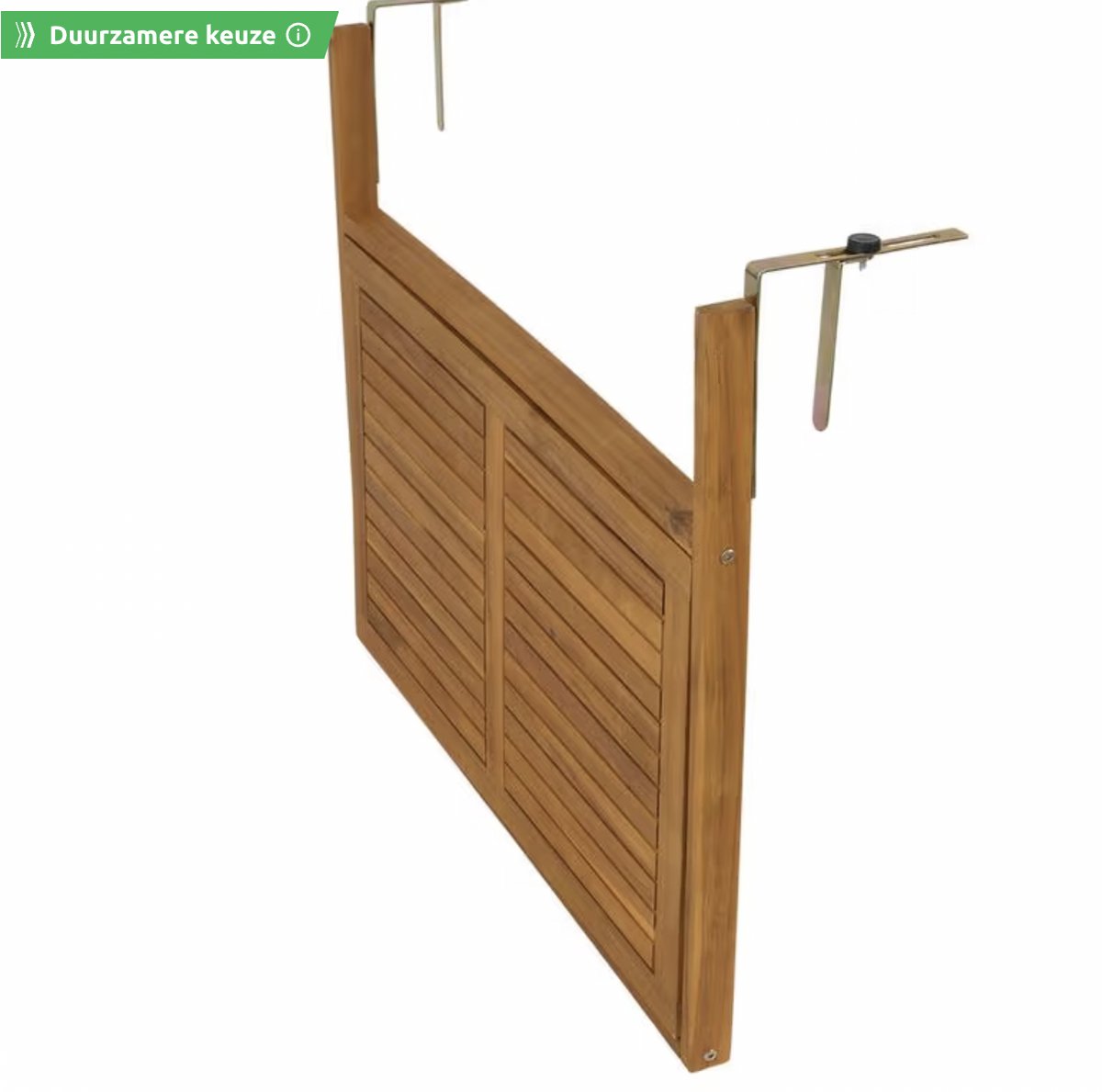 Inklapbare Houten Balkontafel – Ruimtebesparend & Verstelbaar – 45 x 78,4 x 70,5 cm – Voor Balkonrailingen 3–18 cm thumbnail 4