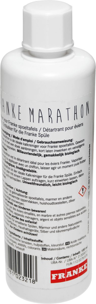 Franke 112.0278.878 ontkalker Huishoudelijke apparaten Vloeistof (klaar voor gebruik) 100 ml
