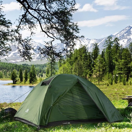 Tent voor 2/3/4 personen, waterdicht, 3-4 seizoenen, ultralichte tent met kleine verpakkingsmaat, koepeltent, direct opzetten voor trekking, outdoor, festivals. — afbeelding 5