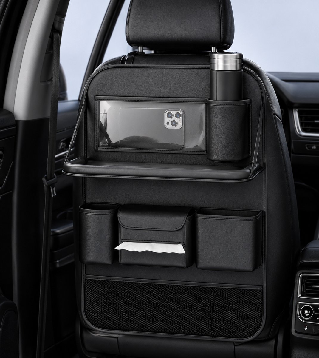 Gordelbaas - Luxe auto stoel organizer met tafeltje - Op vakantie met kinderen