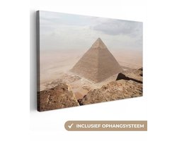 Tableau sur Toile Vue de la Pyramide de Khéops Egypte - 150x100 cm - Décoration murale