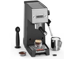 Cuisinart Espresso Bar Slim EM160E – Espressomachine – 15 bar – Stoompijp – Cold Brew – Zilver