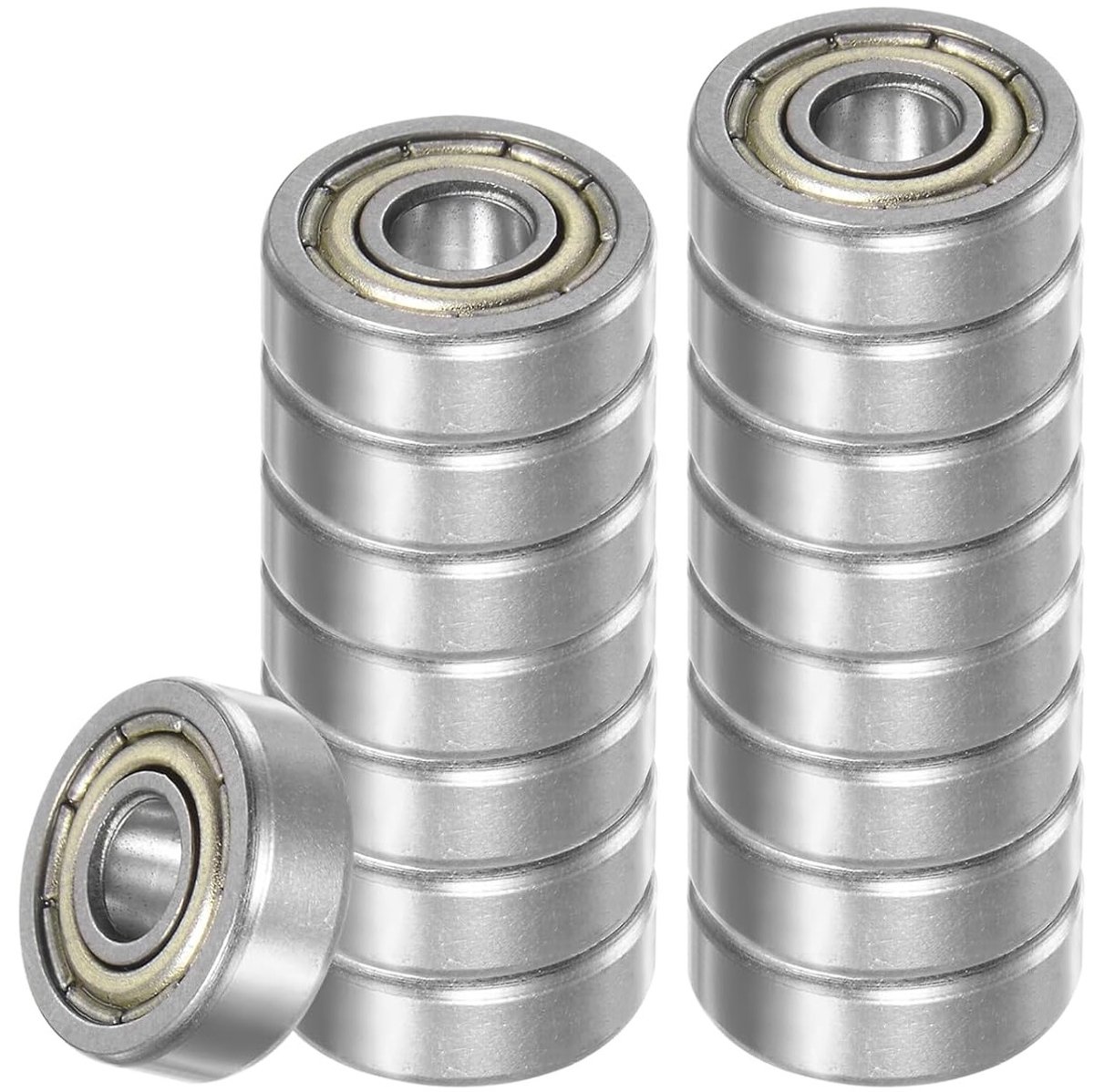16 Stuks 604-ZZ Groefkogellagers - 4mm Boorgat, 12mm Buitendiameter, 4mm Dikte - Dubbel Metaal Beschermd, Geschikt voor Industriële Toepassingen, Carbon Staal, Hoge Kwaliteit
