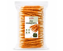 Jelka kauw staafjes met kip - Gedraaide sticks met kip - Hondensnack - 12,5cm - 1kg - 100st