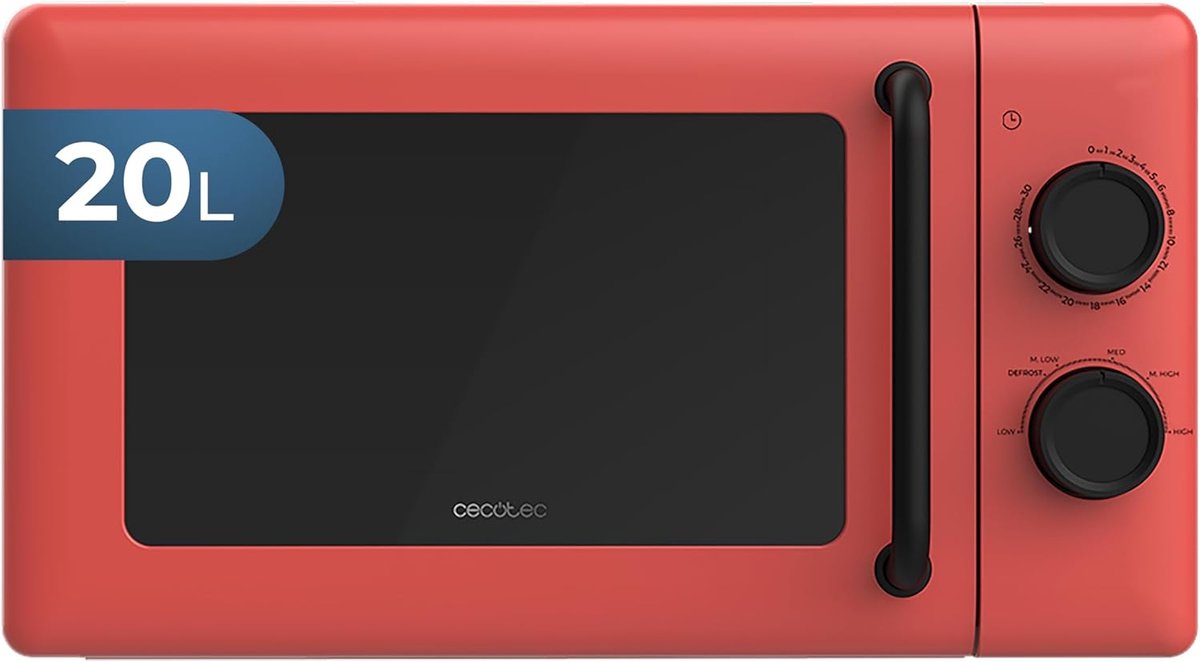 Magnetron - Keukenapparaat - Snel Opwarmen - Ontdooifunctie - 20 Liter - Rood