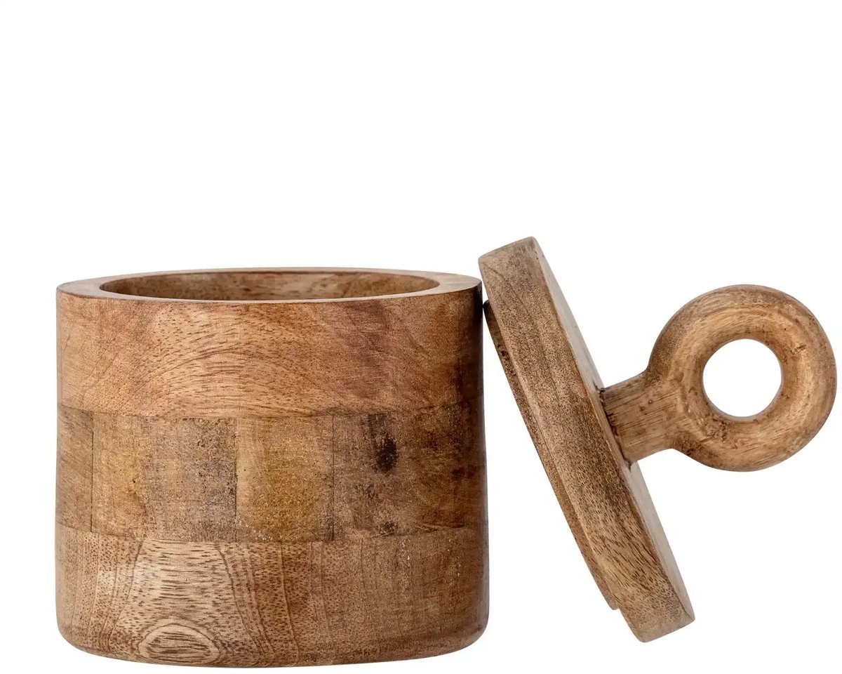 Voorraadpot mangohout naturel Nonnie 18cm