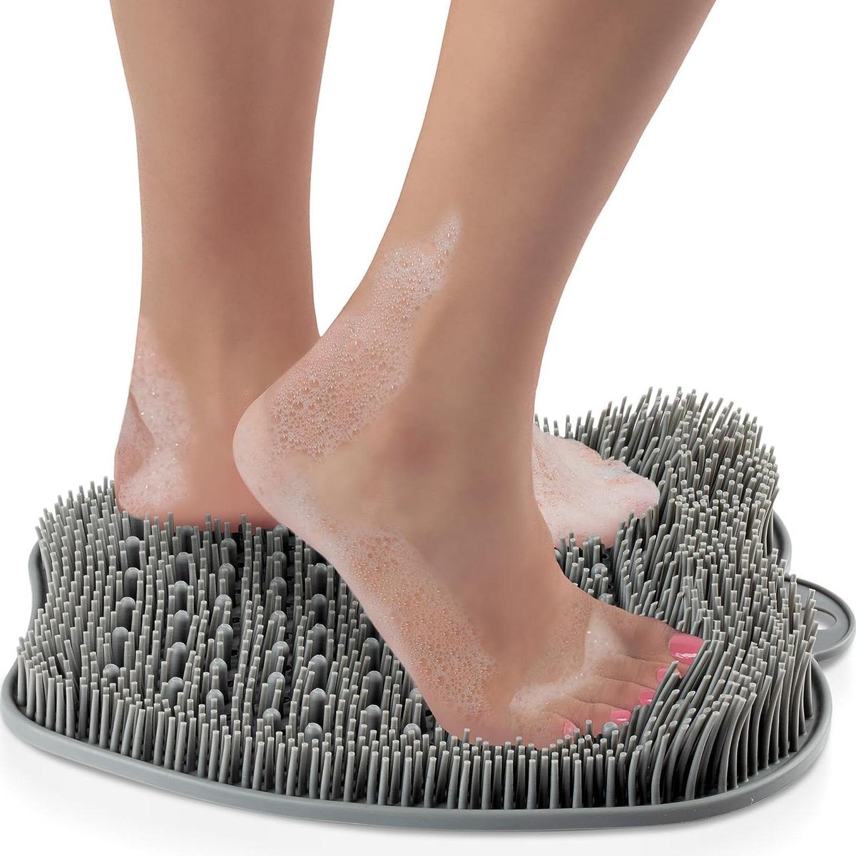 Voetmassagemat - Voetschrobber Pad - Voetverzorging Thuis - XL Grotere Maat - Extra Groot - Grijs