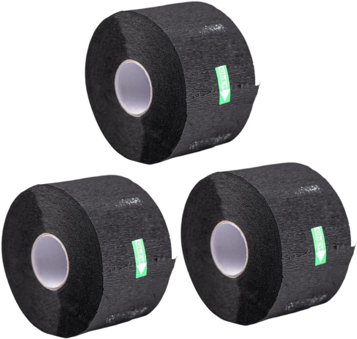 Nekpapier 3 Rollen - Kappers Sjaal - Haar Knippen - Rekbaar en Absorberend - 3 Rollen - Zwart