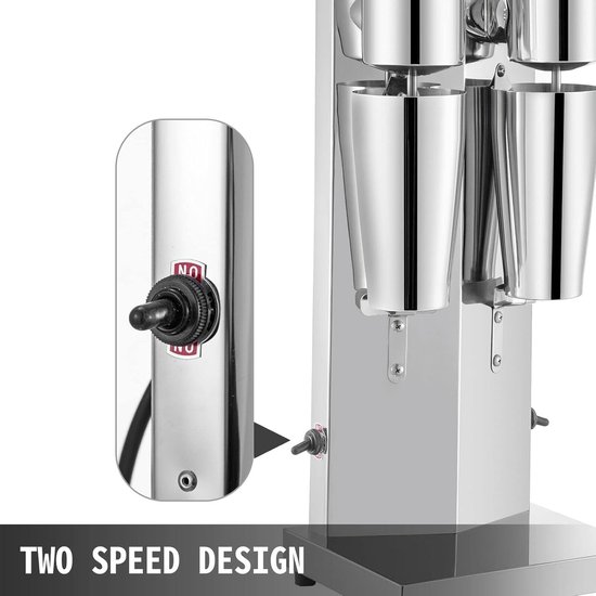 Milkshake Maker - Drank Mixer - Dranken Bereiden - Instelbare Snelheden - 650ml - Zilver — afbeelding 3