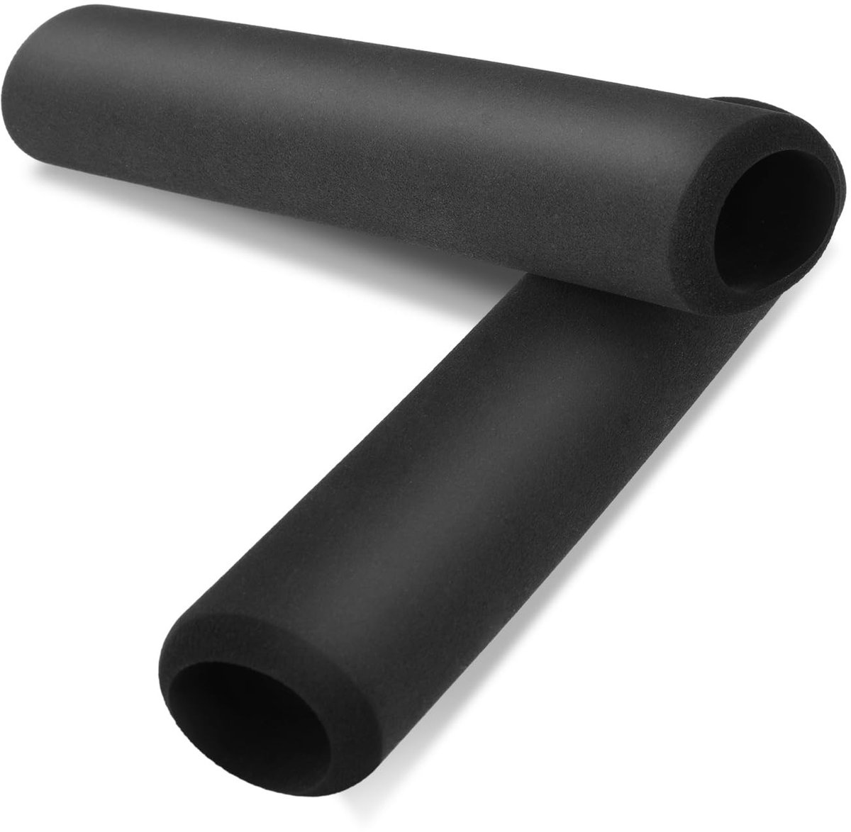 Dailygoods- Schuimslanggrepen 2 stuks - Handgreep Ondersteuning - Isolatie Pijp - Rubberspons - Zwart - 18x3.1 cm - Handgrepen