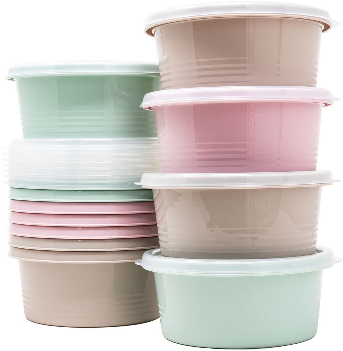 Dailygoods- Voedselcontainers Set van 12 - BPA-vrij - Magnetronbestendig - Vaatwasmachinebestendig - 550 ml - 14 x 14 x 6 cm - Opbergdozen
