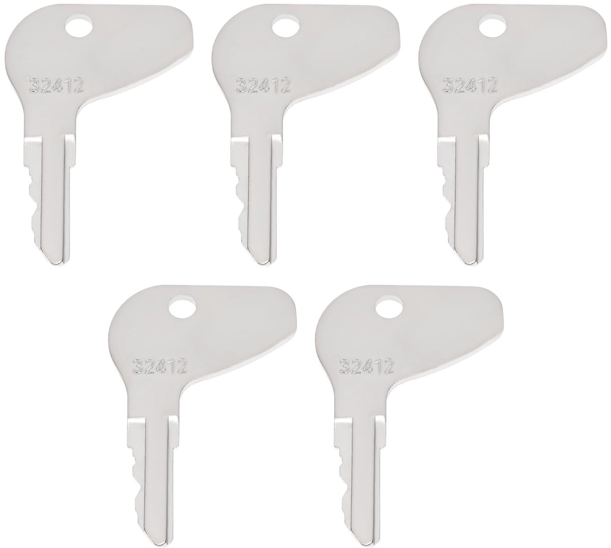 Dailygoods- Contactslot - 5 Stuks - Compatibel met Kubota L/M Series - Sleutelring - Sleutelkastje - OEM 32412 H32412 - Sleutel