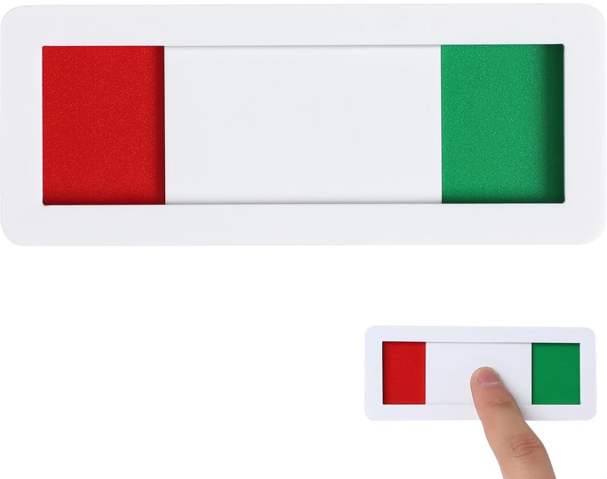 Dailygoods- Bezetsignalering Zelfklevend - Deurbord - Indicator - Privacy Teken - Rood/Groen - 9,9 x 4,1 cm