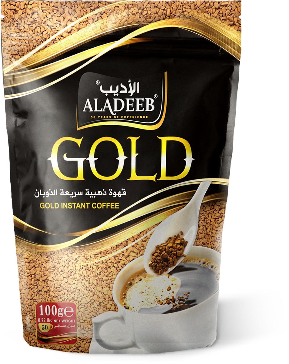 Aladeeb Premium - Gold Instant Coffee - Oploskoffie - 100 gr
