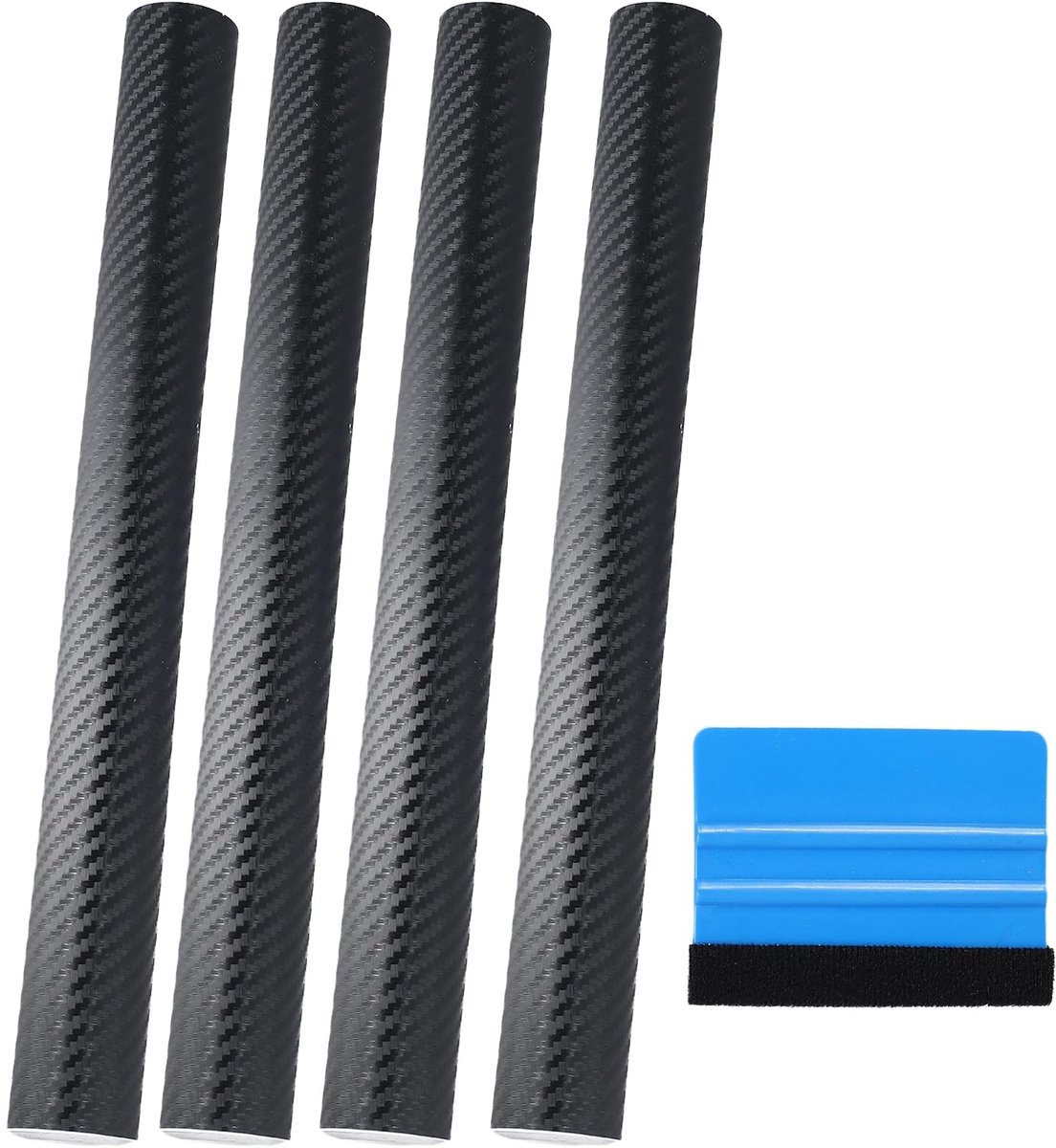 Dailygoods- Carbonfolie Mat Zwart 150 x 300 cm - Zelfklevende 3D Vinyl Folie - UV-bestendig - Waterdicht - Voor Auto/Motorfiets - Duurzaam PVC - Autofolie