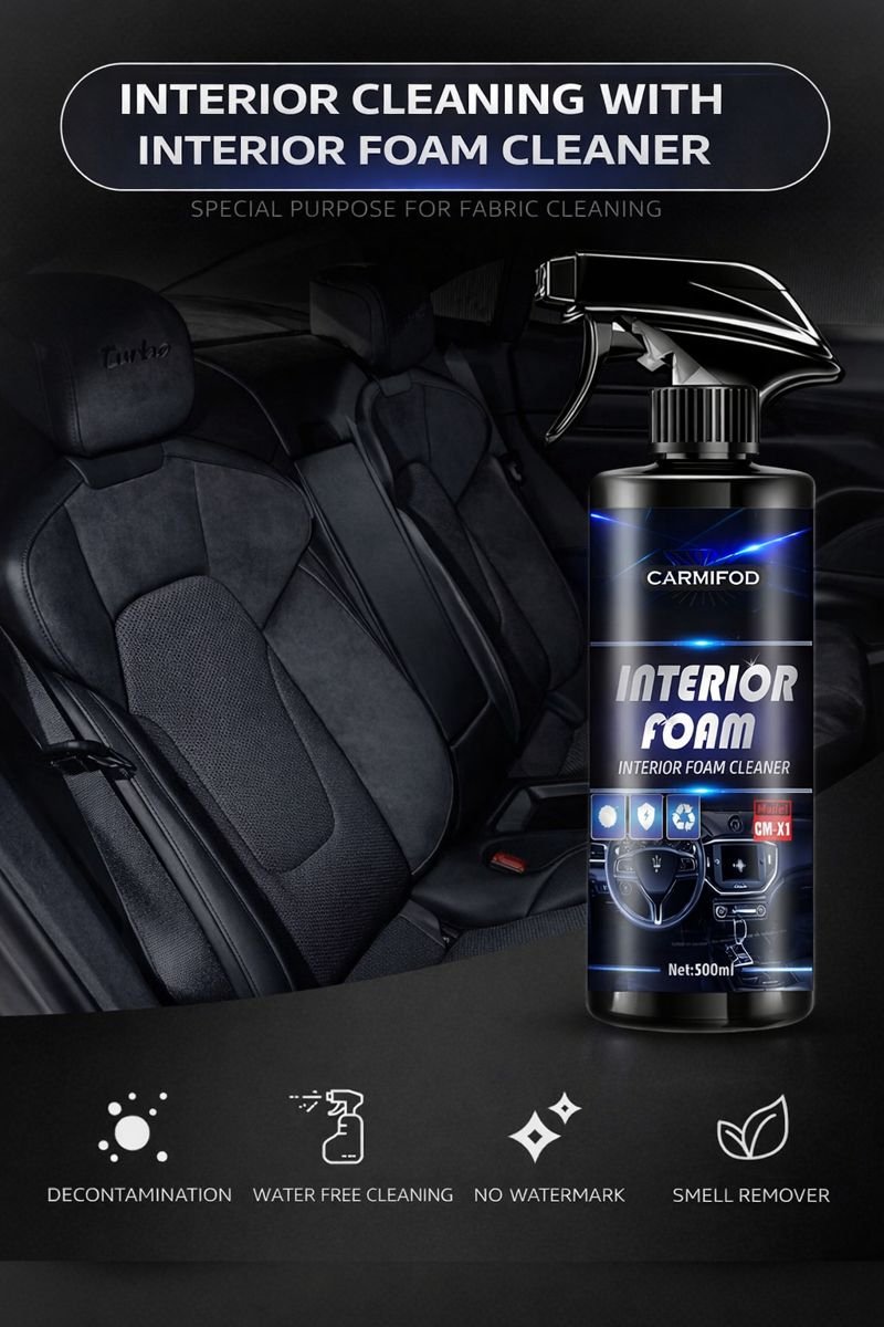 TLVX Automotive Interieur Reiniger 500ML Spray Fles / Vlekken Bekleding Reinigen Stof / Leer / Suede / Interior Foam Cleaner / Boot Stoelen / Auto dashboard Schuimreiniger / Vlekken Verwijderen Bankstel / Panelen schoonmaken / Effectief! – foto 4