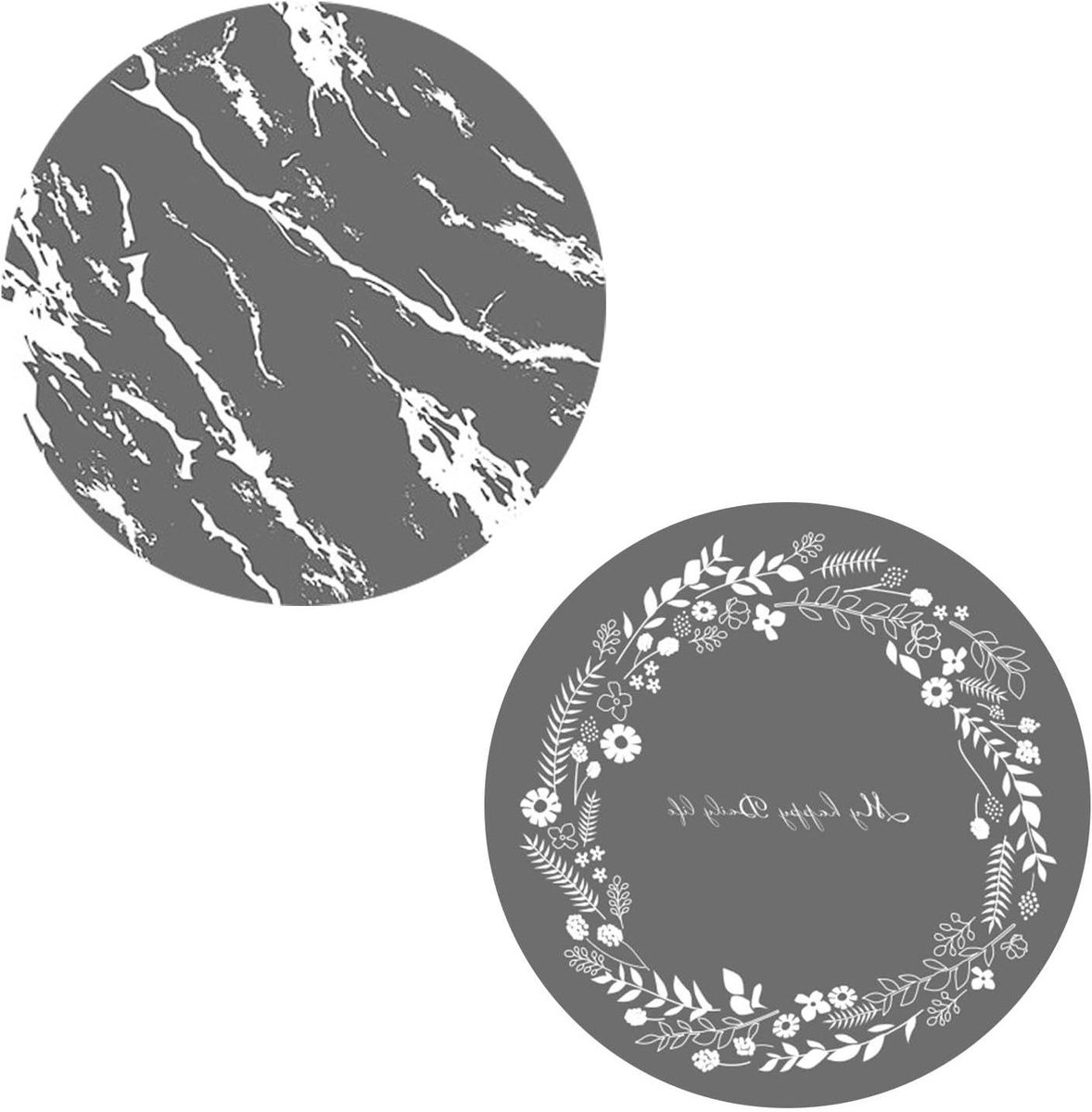 Pannenonderzetters Set - Hittebestendige Matten - Kookplaat Beschermen - Antislip Ontwerp - 24 cm - Zwart