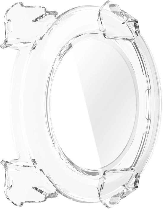 Transparante smartwatch beschermhoes met uitsparingen voor knoppen.