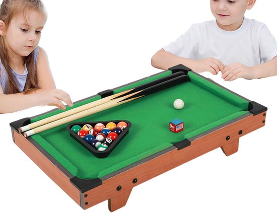 Mini pooltafel - Spel voor thuis - Gezinsinteractie stimuleren - Verstelbaar en stevig - 81 x 40 x 15 cm van mini — afbeelding 4
