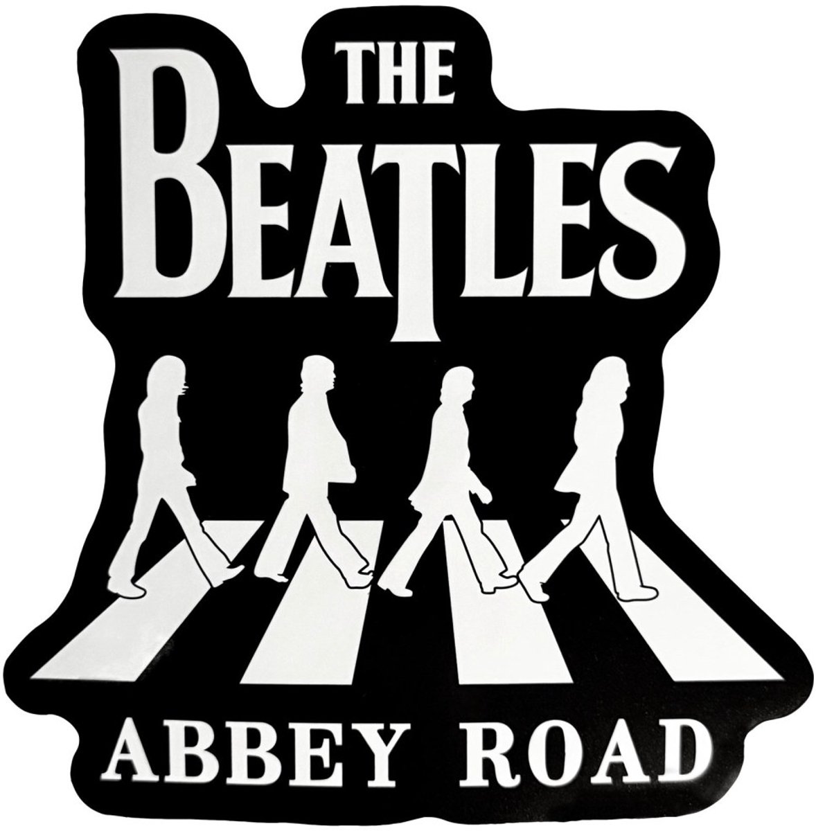 The Beatles - Abbey Road Silhouettes Sticker - Zwart/Wit