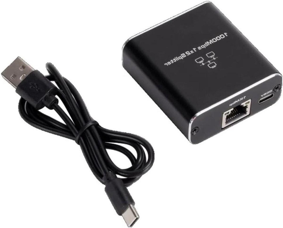 Ethernet Splitter - RJ45 Splitter - Netwerk Uitbreiden - 1 naar 2 Poorten - 8 x 5 x 2 cm