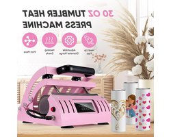 Tumbler Hittepers - Mokkenpers Mok Printer - Bekers Personaliseren - Verstelbare Kopgrootte - 11-30 oz - Zwart