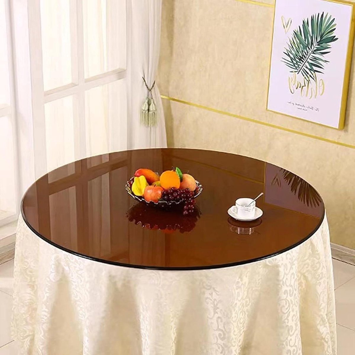 Glazen Buitentafel - Tafelblad - Terras Meubilair - Gehard Glas - 40-80 cm - Transparant