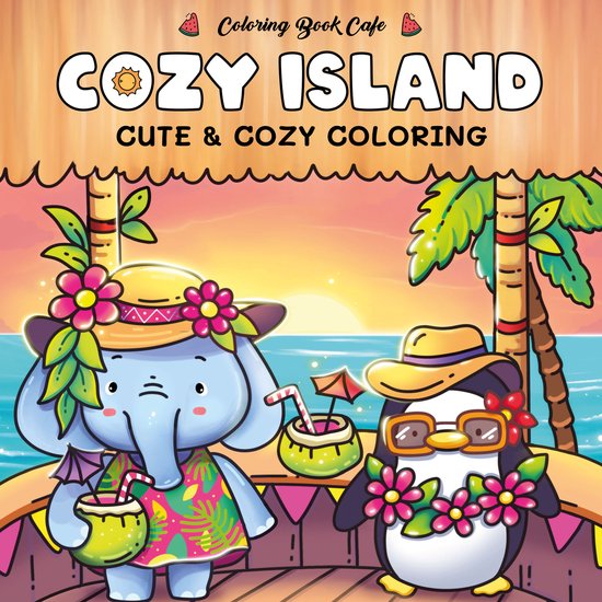 Cozy island - Coloring book cafe - cover