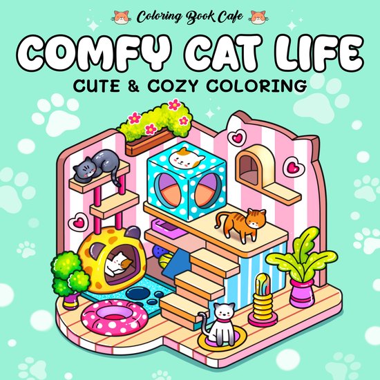 Coloring book cafe - Comfy Cat Life - cover