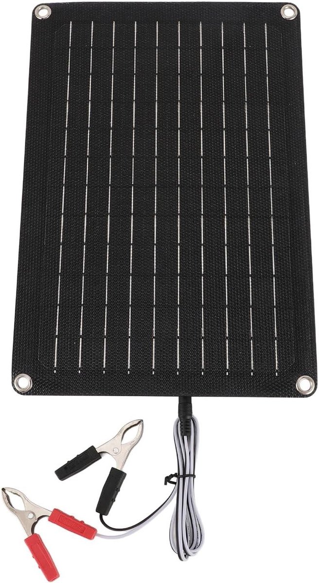 Zonnepaneel Lader - Draagbare Oplader - Buitenactiviteiten Opladen - 20W Monokristallijn - 34 x 24 x 4 cm - Zwart