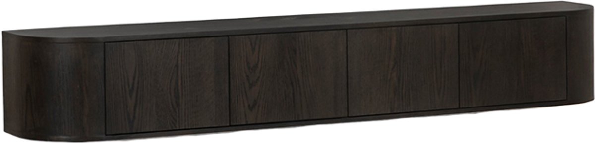 Livingfurn - TV-Meubel Novero Espresso Zwevend - 35x220x33cm
