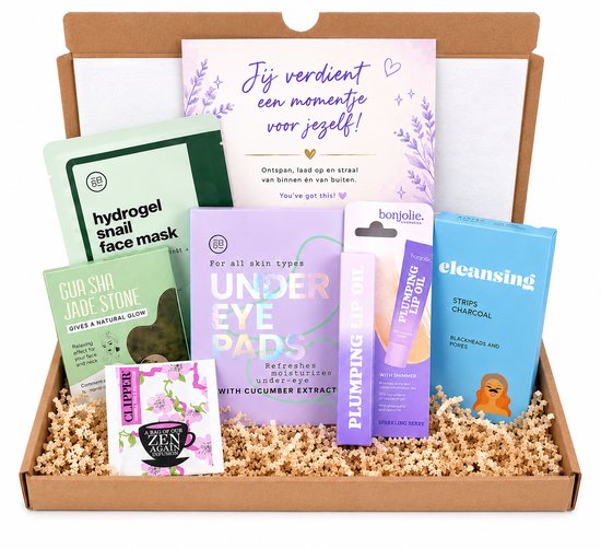 Glow & Relax Box - Luxe Selfcare Brievenbuscadeau voor Vrouwen - Wellness Cadeaupakket met Skincare & Relax Essentials