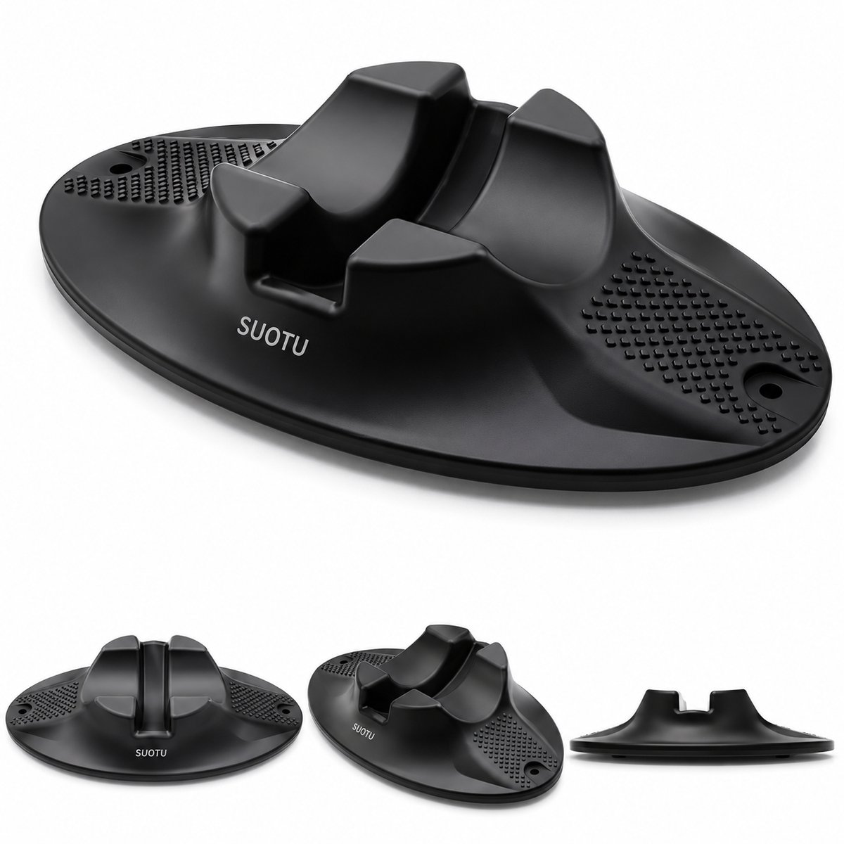 SUOTU Universele Stuntstepjes Stand - met Extra Stabiele Base - Step Stand Fit Meest Major Steps -Trick Step - Zwart