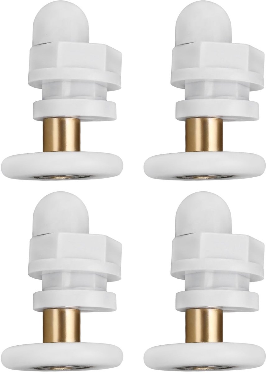 Dailygoods- Douche Deurrollen 29mm Ultra-Stil - 4 Stuks - Katrol - Koper/POM - Geschikt voor 4-6mm Dikte - Voor Glazen Douchedeur - Douchedeurrollen