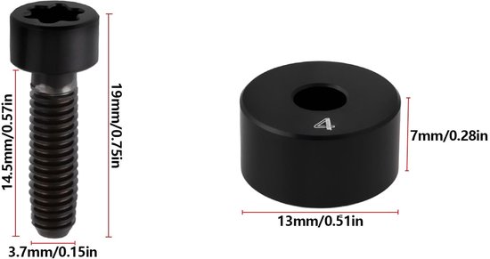 Dailygoods- Golfgewicht 4g - Compatibel met Taylormade - Schroef - Clubgewicht - Perfecte pasvorm - Diameter 13 mm, hoogte 19 mm van Dailygoods — afbeelding 4