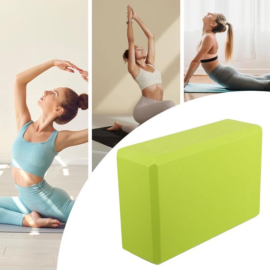 Yogablokken Hoge Dichtheid - Schuimstenen Pilates - Ondersteunende Oefeningen - Antislip EVA Materiaal - 23 x 15 x 7.6 cm — afbeelding 3