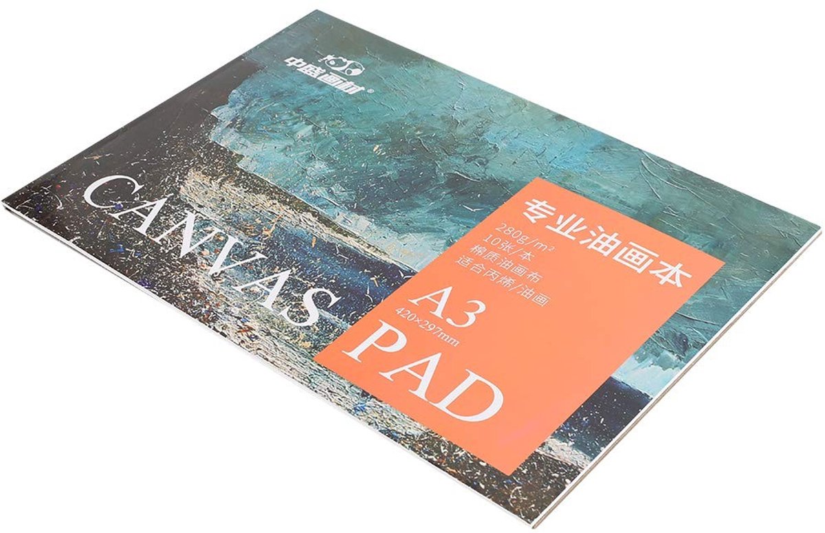 Dailygoods- Olieverfpapier A3 - Katoenen Canvas Pad - Professionele Accessoires - 420x297mm - Geschikt voor Olieverf/Acrylverf - Flexibel en Hoogwaardige Hardheid - Schilderpapier