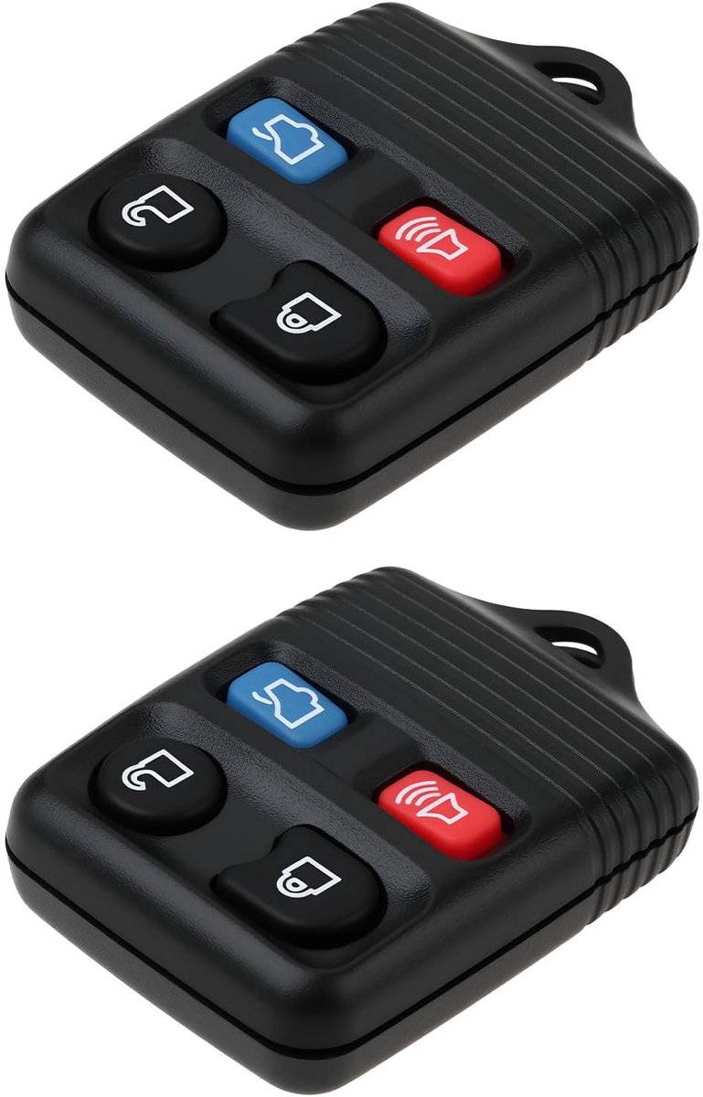 Dailygoods- Afstandsbediening 4 Knoppen - Sleutelhanger Hoesje - Compatibel met Jaguar X308/XJR/XKR/XJ8/XK8 - Duurzaam Materiaal - Eenvoudige Installatie - Sleutelbehuizing