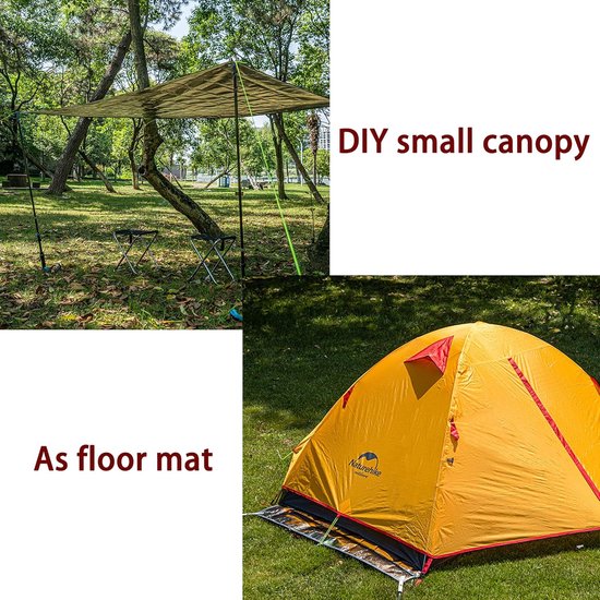 Vochtwerende Mat - Kampeeronderlegger - Outdoor Activiteiten - PE Aluminiumfolie - 200 x 200 cm - Zilver — afbeelding 2