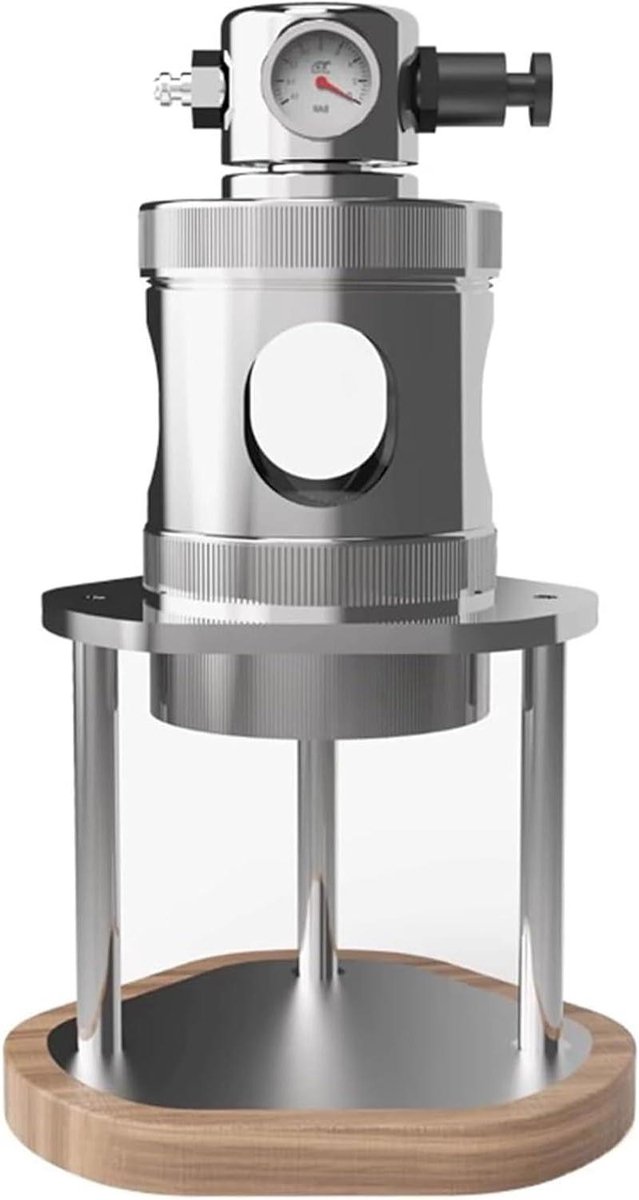 Handmatige Espressomachine Luchtdrukkoffiemachine Espresso Zetten 16 Bar Manometer 80ml Zilverkleurig