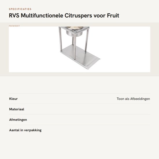 Handbediende Professionele Roestvrij Stalen Sapcentrifuge voor Sinaasappels Granaatappels en Ander Fruit - Multifunctioneel, Ergonomisch Handvat, Vaatwasmachinebestendig, Inclusief Beker, Roestbestendig en Duurzaam van Merkloos — afbeelding 2