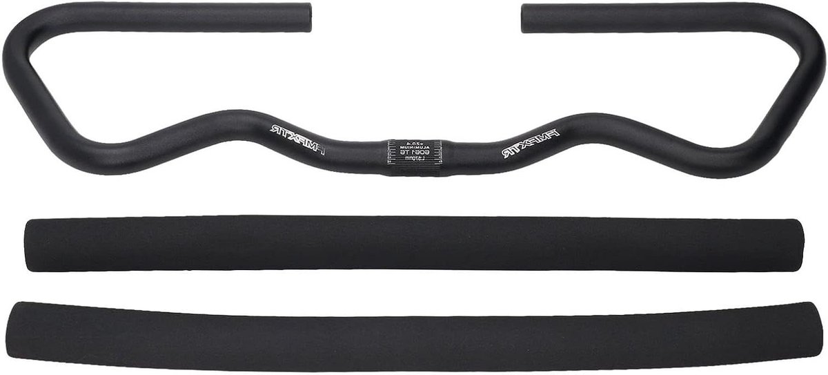 Fietsstuur - Vlinderstuur - Comfortabel fietsen - Ergonomisch ontwerp - 254 mm - Zwart