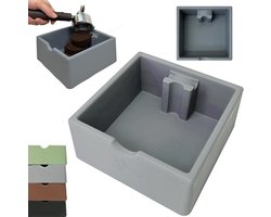 Uitklopbak Koffie - Espresso Knock Box - Siliconen Koffiedik Bak - Multifunctioneel en Stevig - Met Antislip Basis - 1 stuk - Grijs