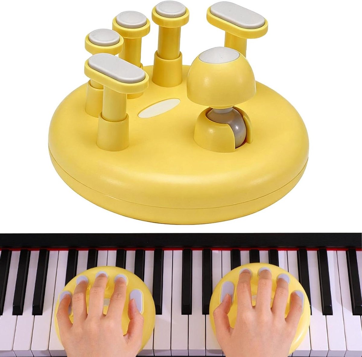 Gitaar Handtrainer - Vingertrainer Grip Kracht - Muziek Oefenen - Ergonomisch Ontwerp - 13.5 cm - null