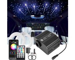 CHINLY Sterrenhemel auto glasvezel licht voor auto/plafond, 12 W Meteor Twinkle 650 stuks x 0,75 mm x 3 m