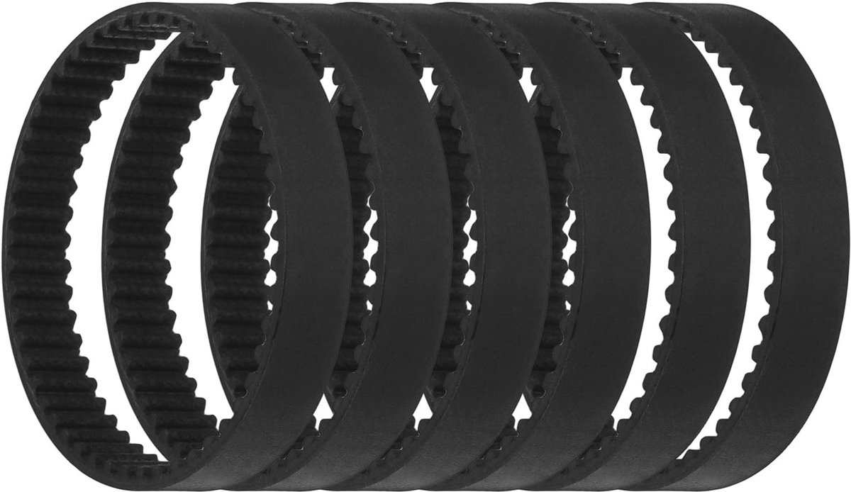 Dailygoods- Borstel - 6 Stuks - Zachte Voorborstel - Compatibel met Shark APEX - Caoutchouc - 3 mm Tandafstand - 153 mm Omtrek - Stofzuigerband
