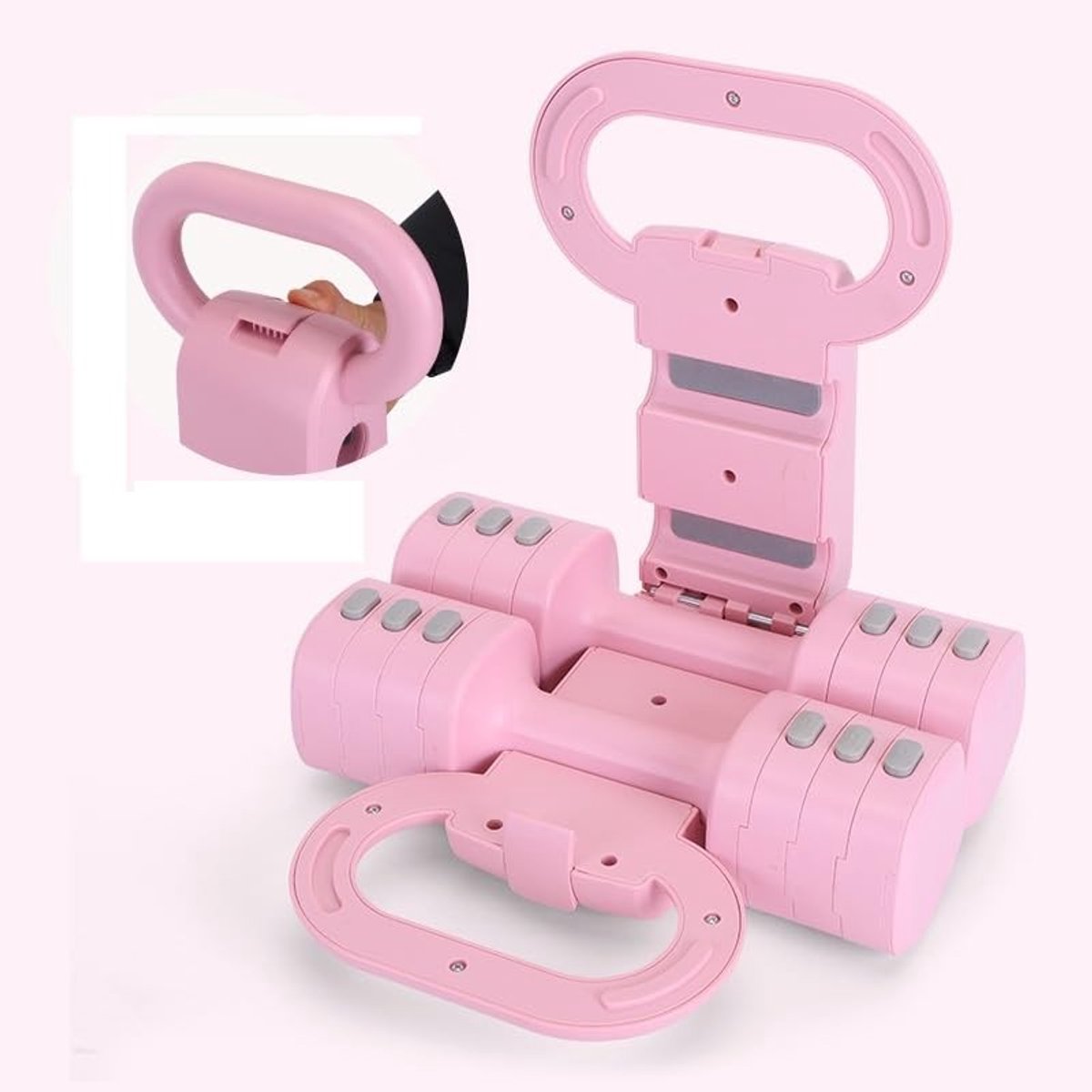 Dailygoods- Kettlebell Set 2-in-1 - Verstelbare Halters - Gewicht 1 kg - Antislip Handschoenen - Ergonomische Handgreep - Thuis Fitness - Dumbbell