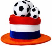 Oranje hoed met voetbal Nederlands elftal Koningsdag