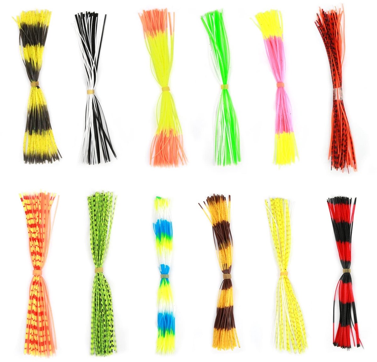 Dailygoods- Kunstaasrokken 600 Strengen - Siliconen Accessoire - DIY Spinnerbaits - Vissen Aantrekken - Verstelbaar Ontwerp - Lange Duurzaamheid